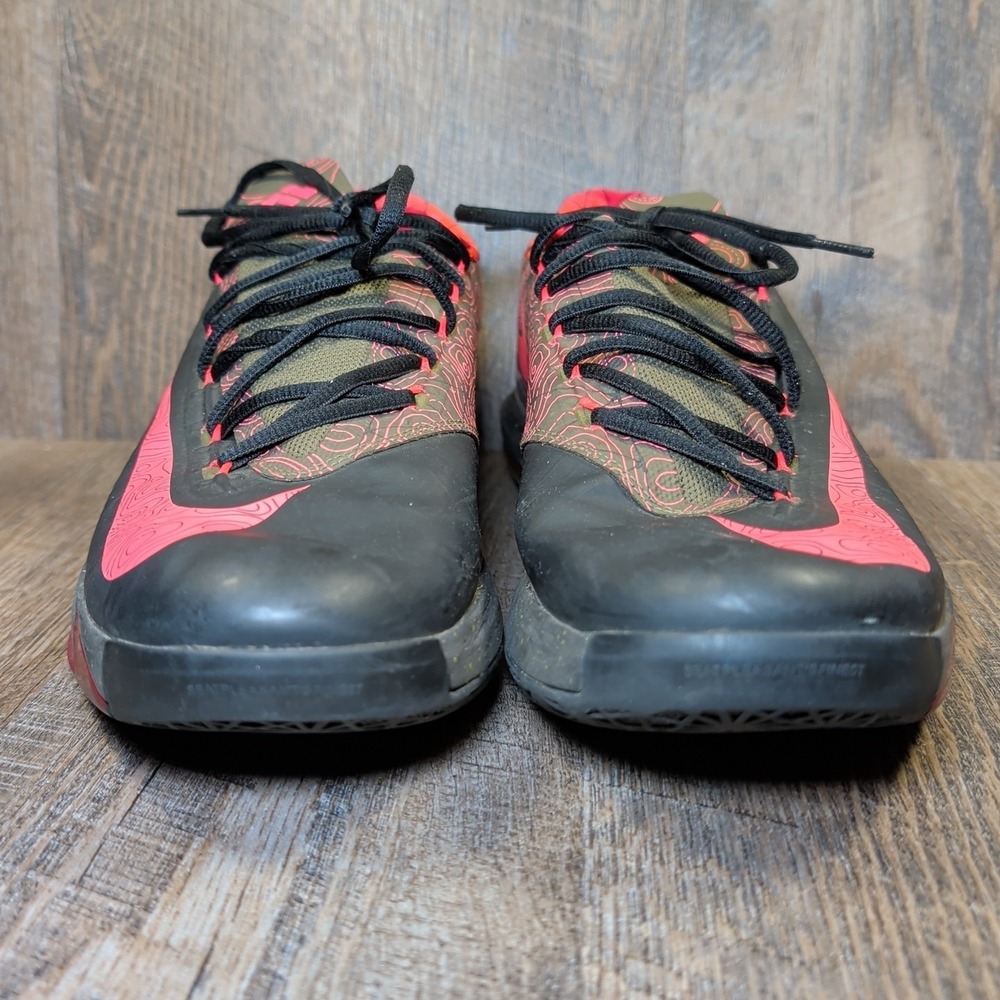 Nike KD 6 Meteorology Black Pink Lace Up Low Top Men's Size 12 Athletic Sneakers - Picture 3 of 13